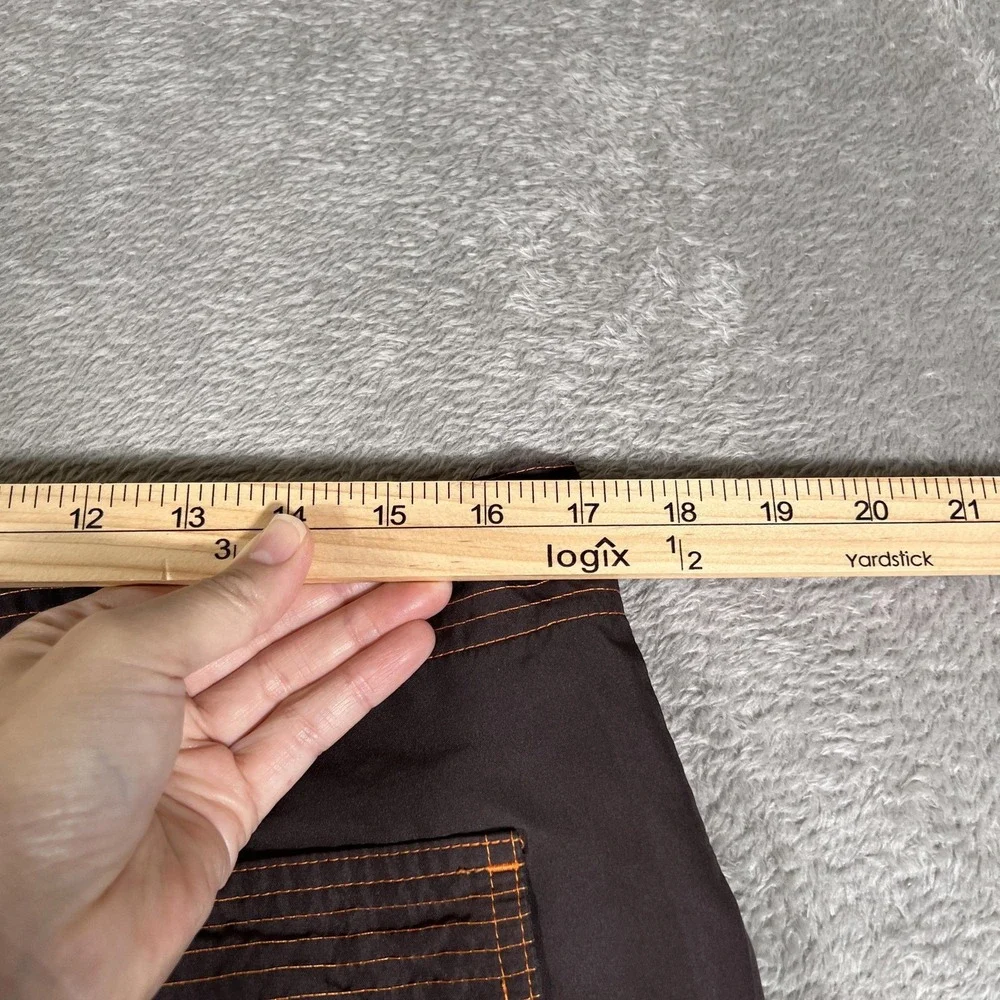 Sundek Board Shorts‎ Mens 36 Brown Orange Swim Trunks Drawstring Back Pocket